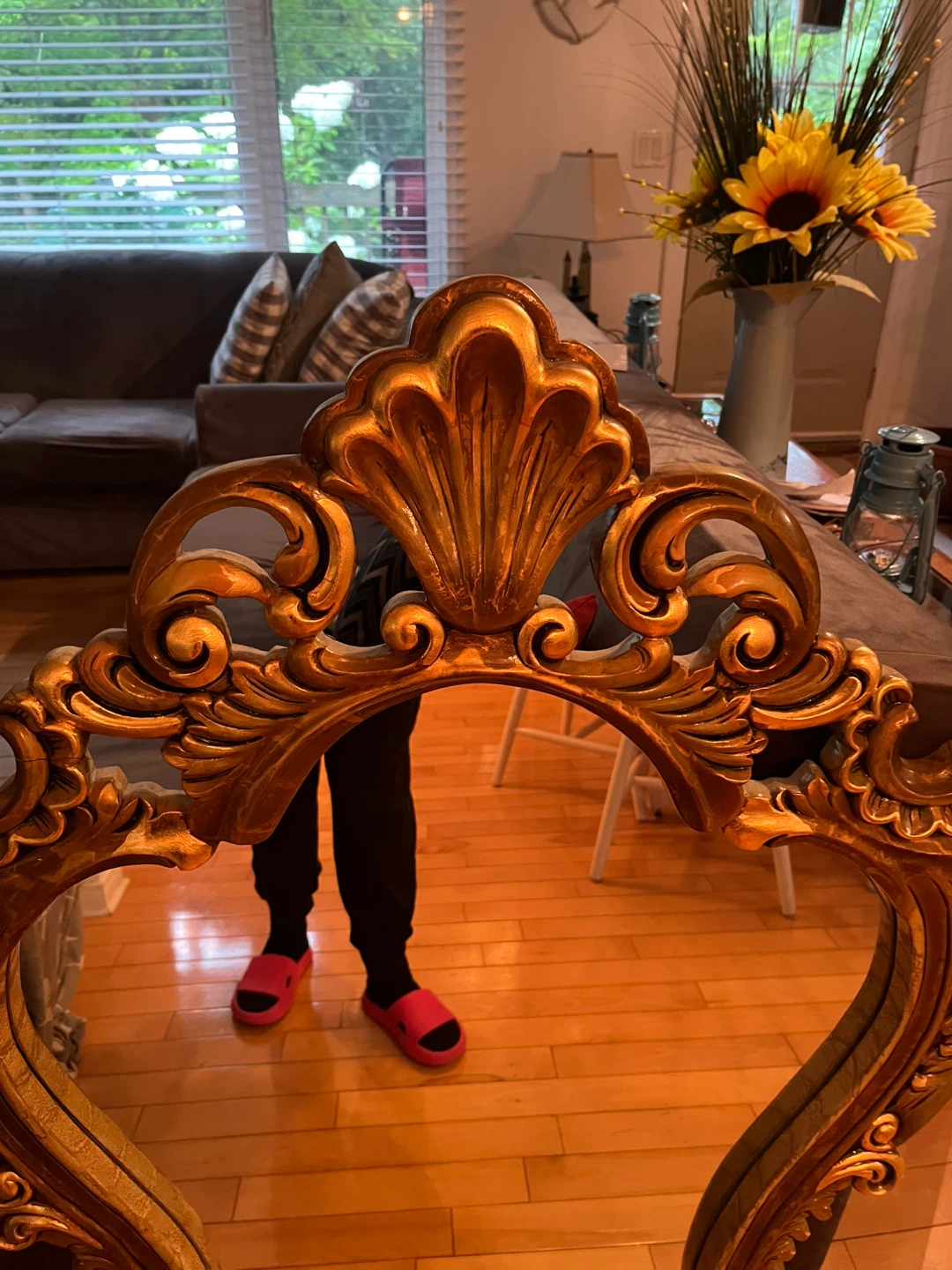 Ornate Gold Gilt Mirror - photo 3