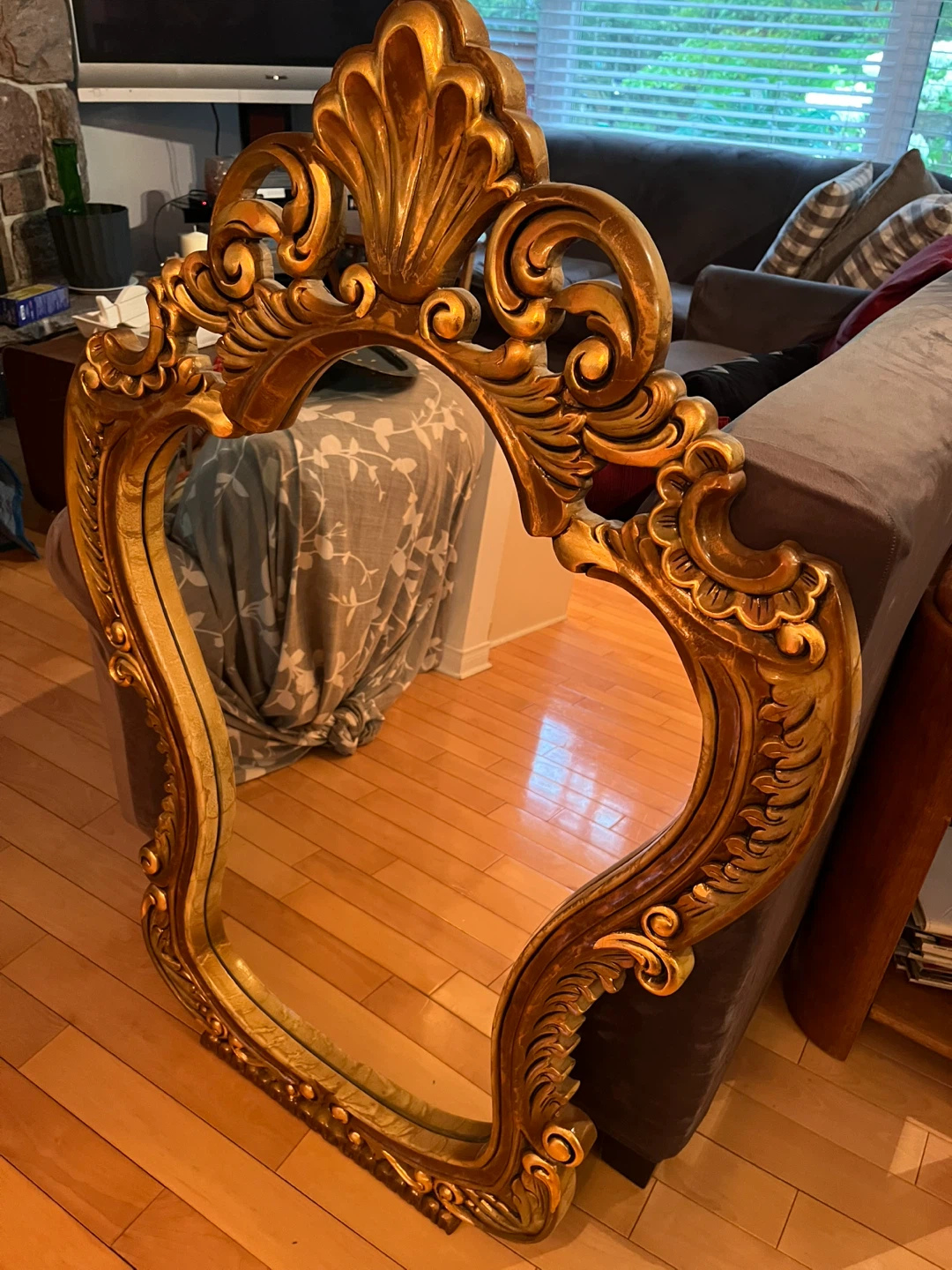 Ornate Gold Gilt Mirror - photo 4
