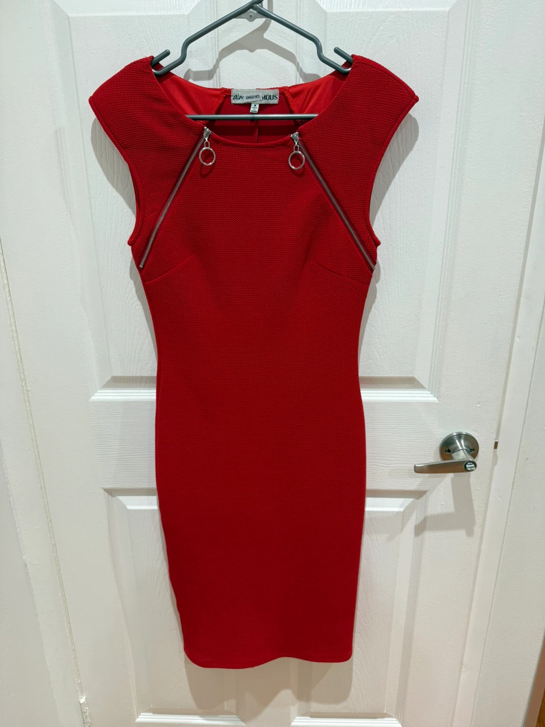 Red Bodycon Dress - Size M
