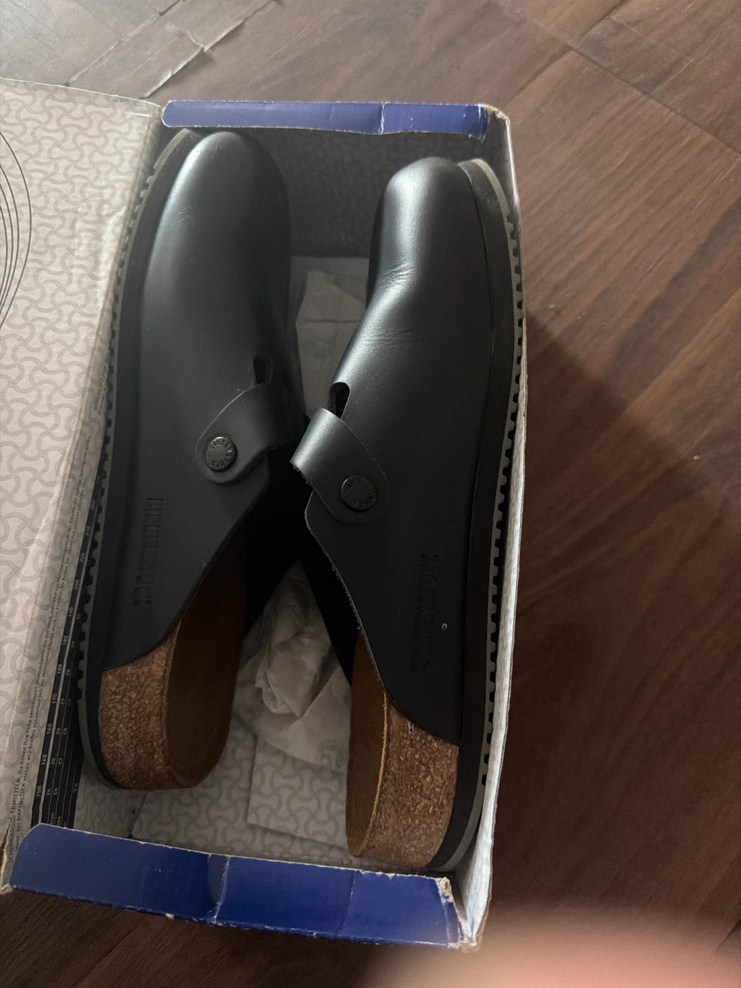 Birkenstock Black Leather Clogs Size 40
