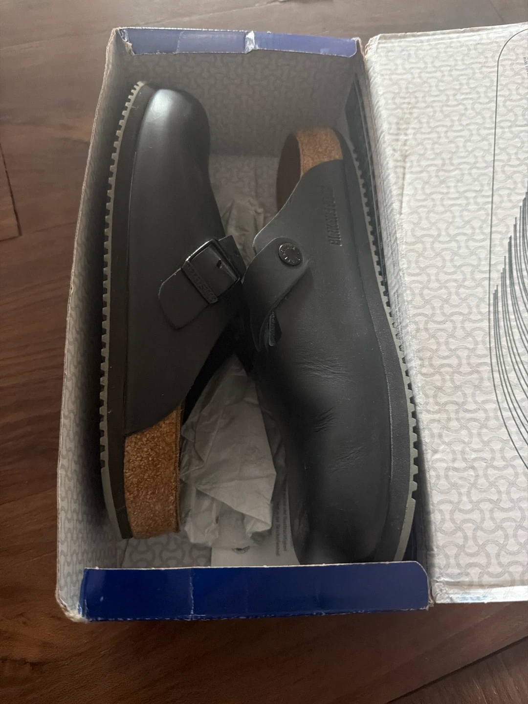 Birkenstock Black Leather Clogs Size 40 - photo 2