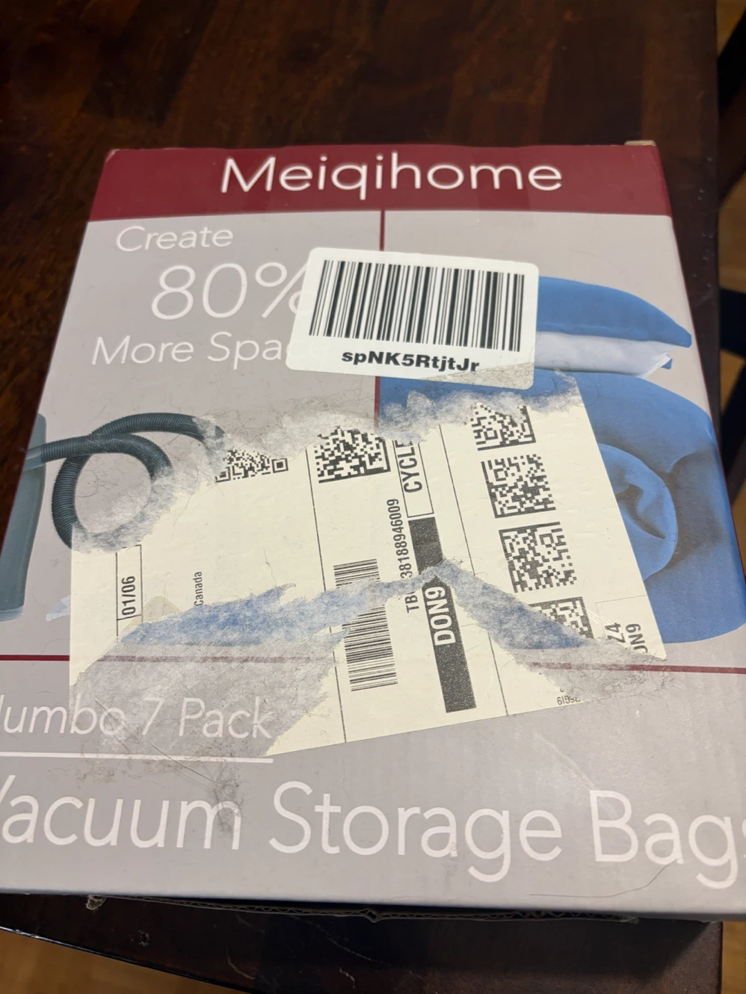 Meiqihome Jumbo 7 Pack Vacuum Storage Bags