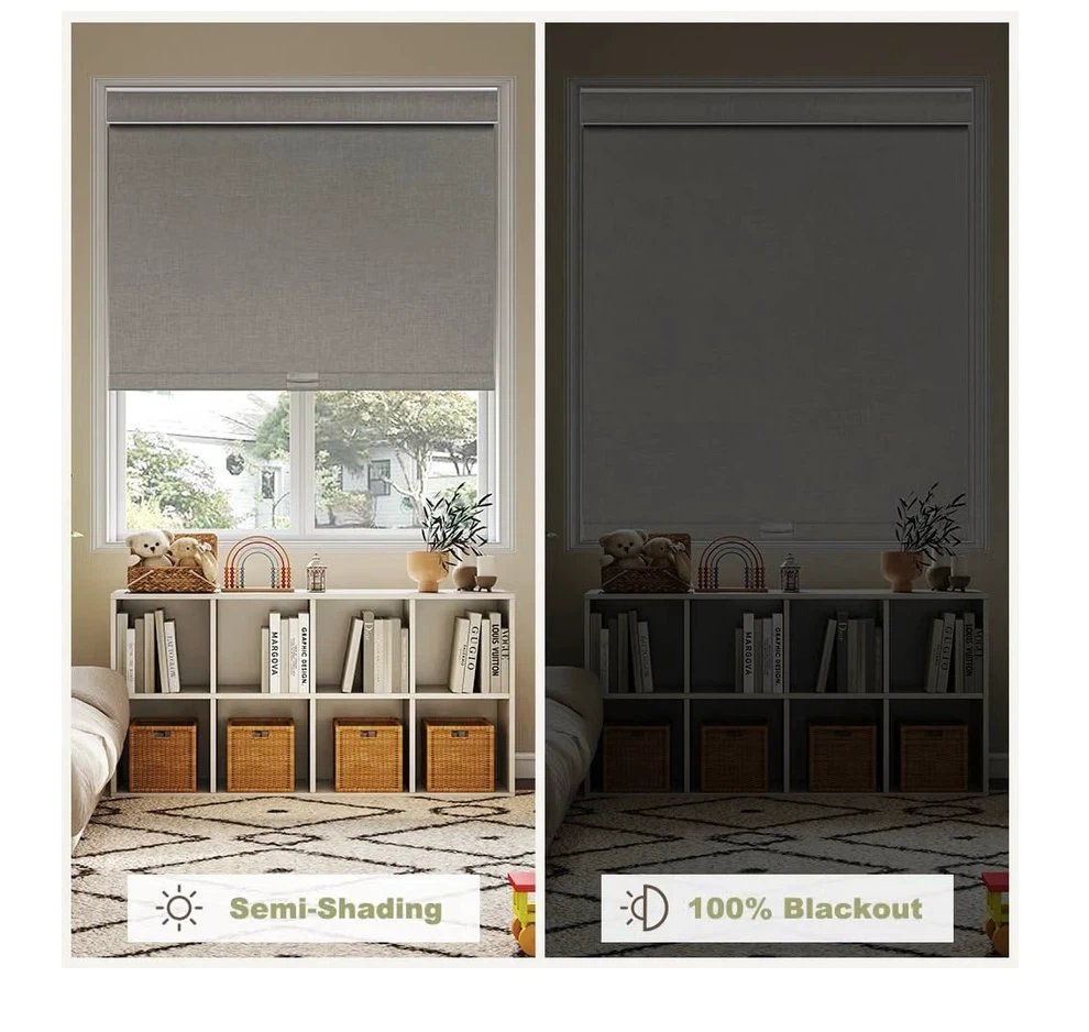 SEEYE Linen Blackout Roller Shades - Cordless - photo 4