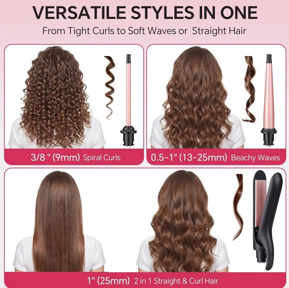 3-in-1 Hair Straightener & Curling Wand Set - photo 5