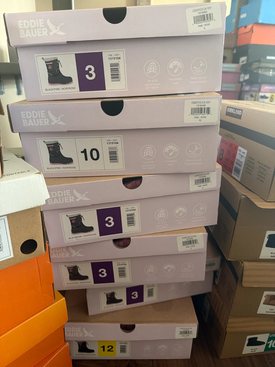 Eddie Bauer Kids Winter Boots Black/Pink