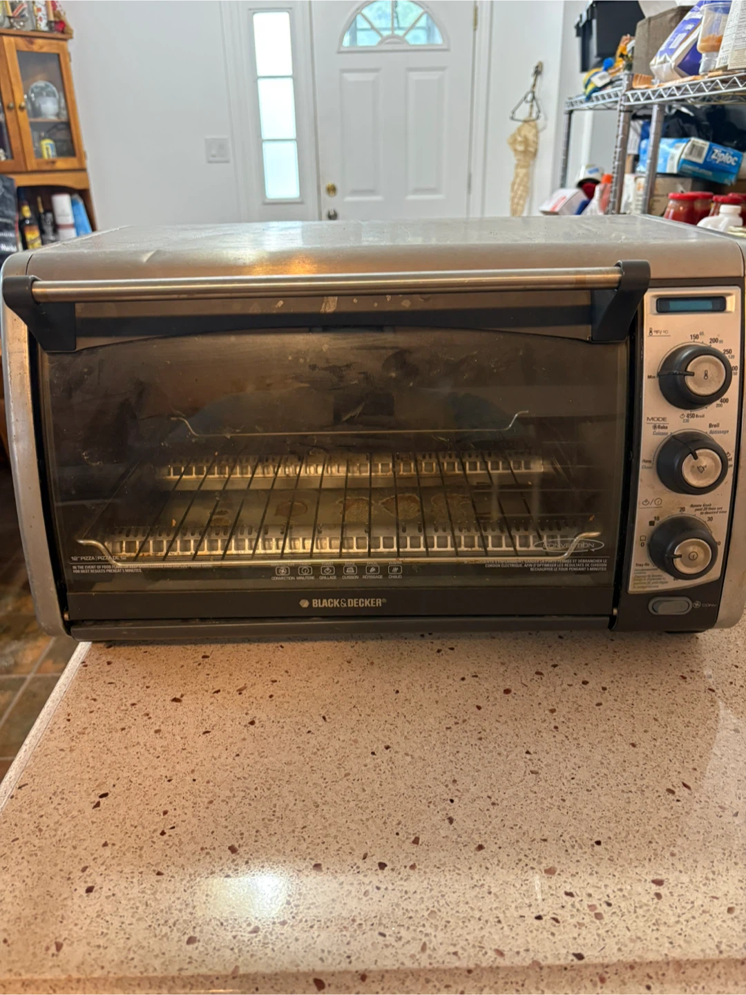Black & Decker silver toaster oven