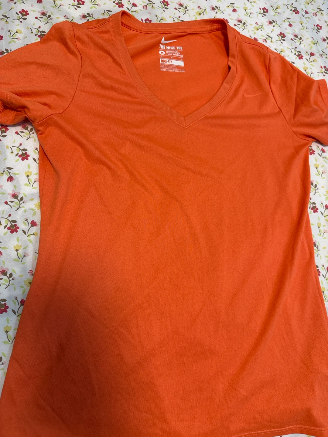 Nike Dri-FIT Athletic Cut T-Shirt - Orange - Medium - photo 2