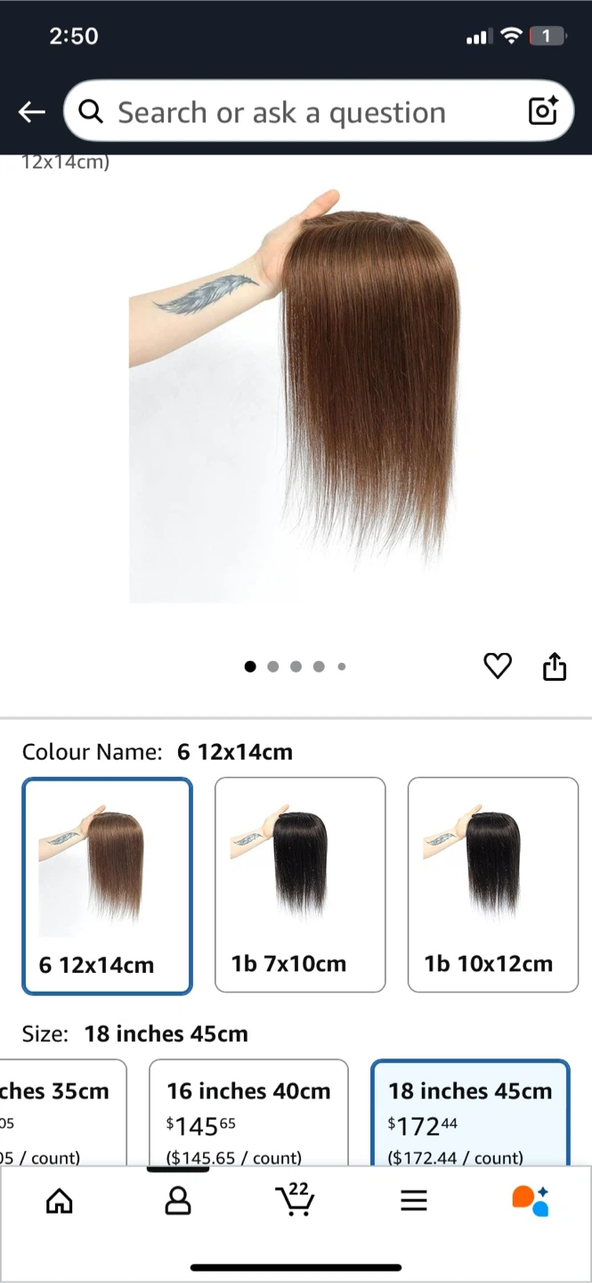 WAOCEO 16 inch Human Hair Lace Base Topper - photo 3
