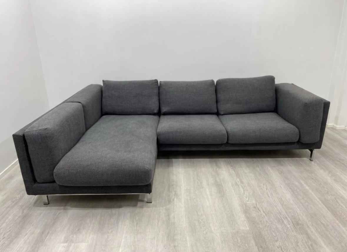 Nice Dark Grey L-Shaped Sectional Sofa with Chaise (we deliver)