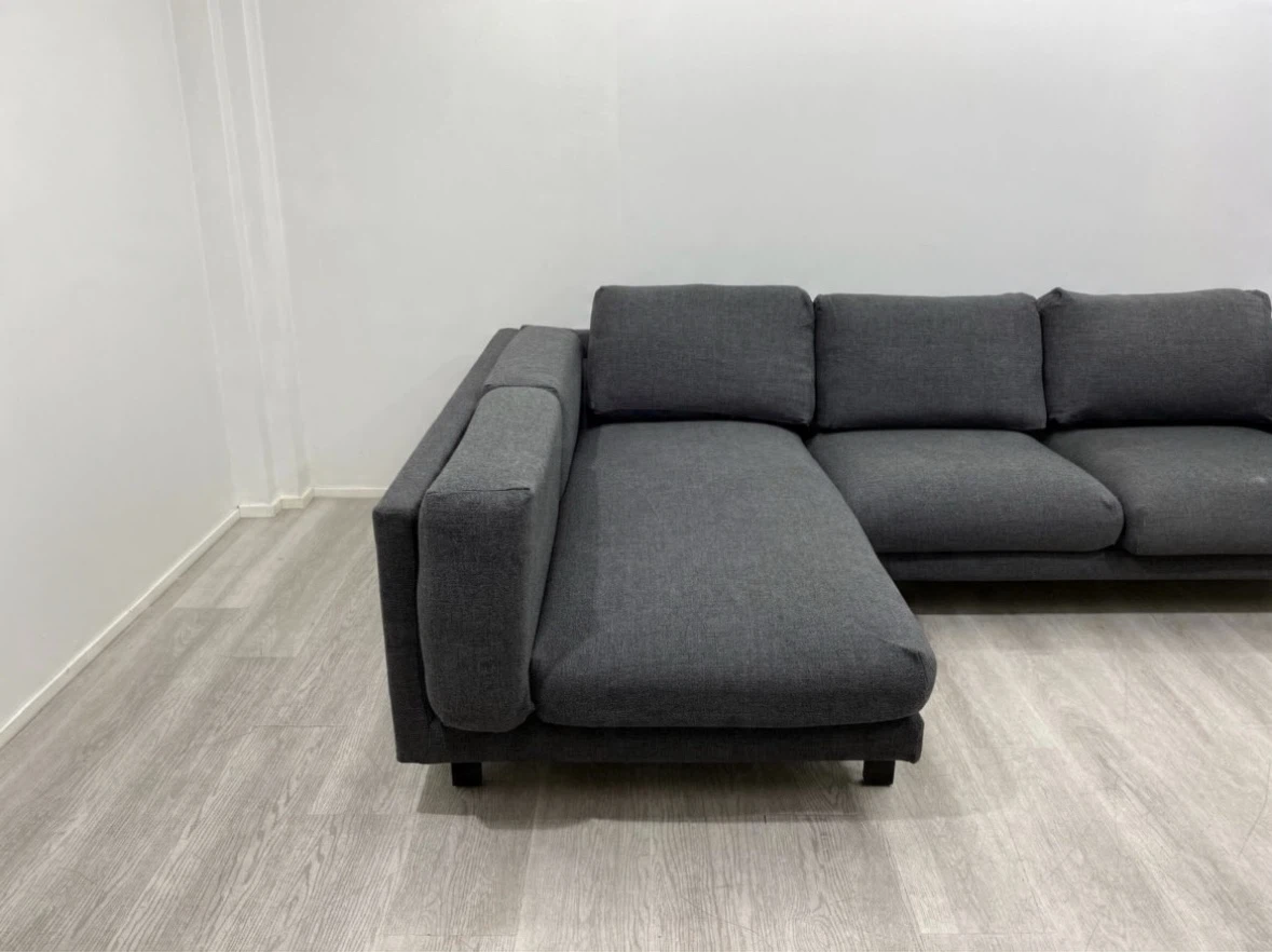 Nice Dark Grey L-Shaped Sectional Sofa with Chaise (we deliver) - photo 2