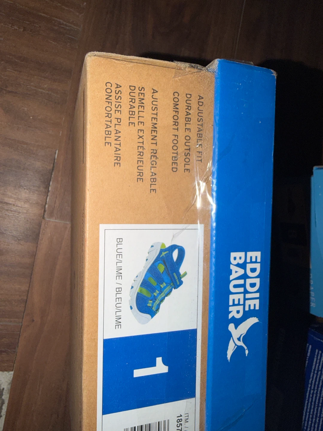 Eddie Bauer Kids Sandals Size 1 Blue/Lime