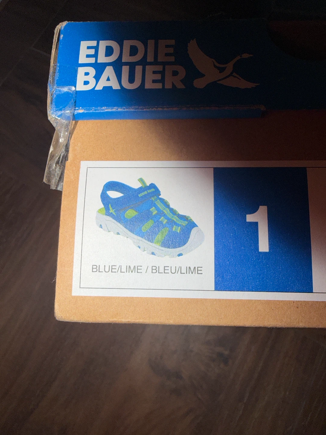 Eddie Bauer Kids Sandals Size 1 Blue/Lime - photo 3