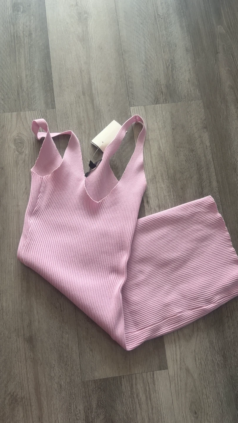 New Look Pink Ribbed Knit Midi Dress - photo 2