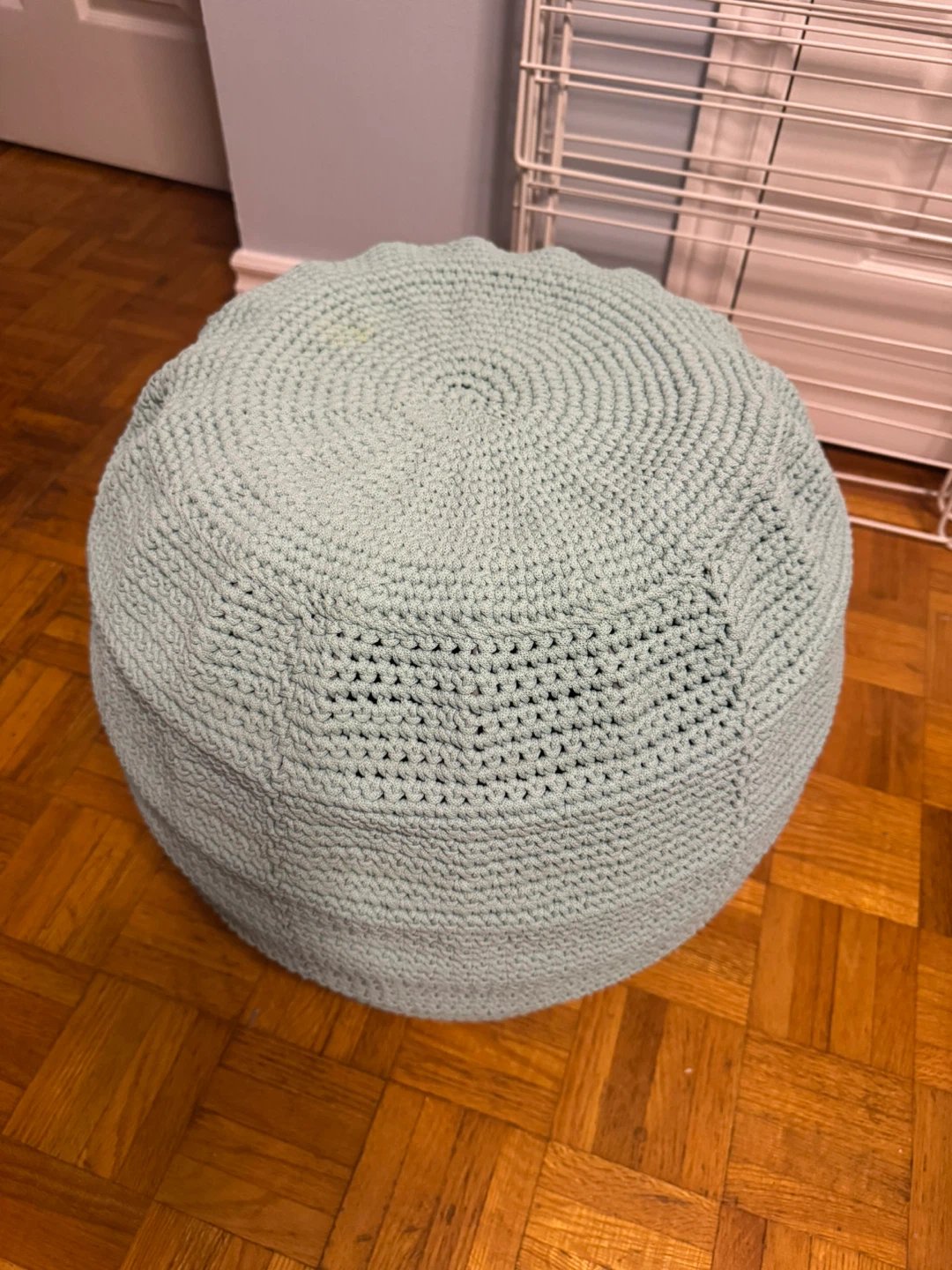 Crocheted Pouf Ottoman - photo 3