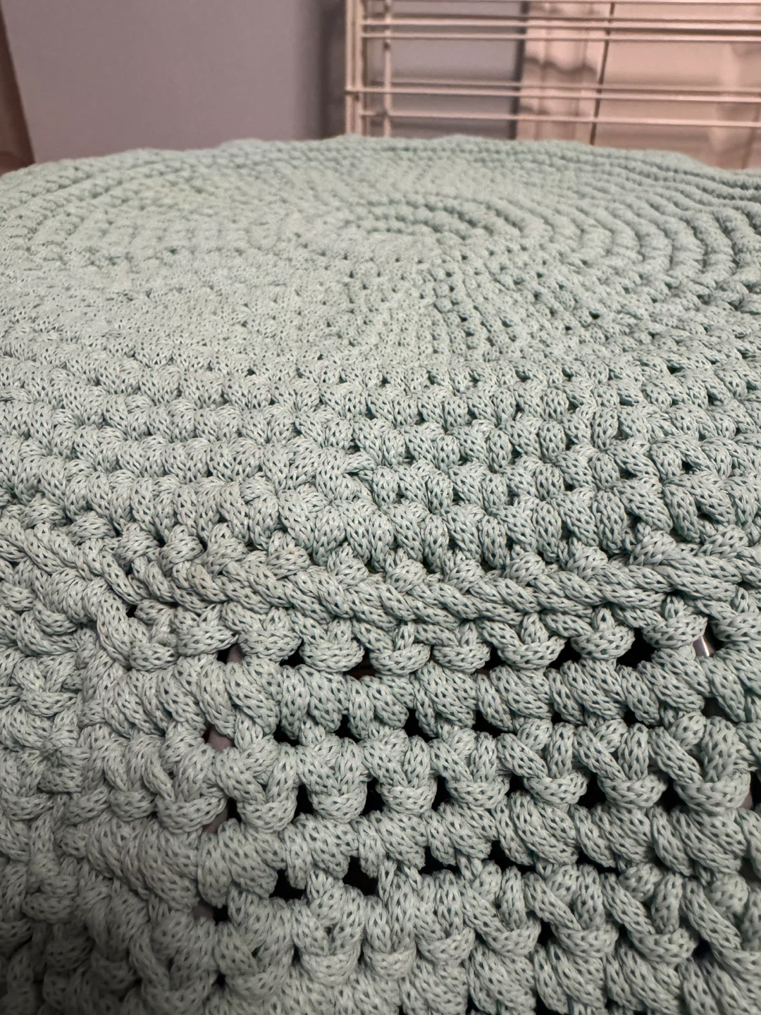 Crocheted Pouf Ottoman - photo 4