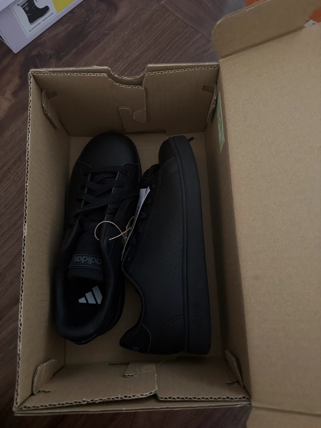 Adidas Black Sneakers Advantage k size 3