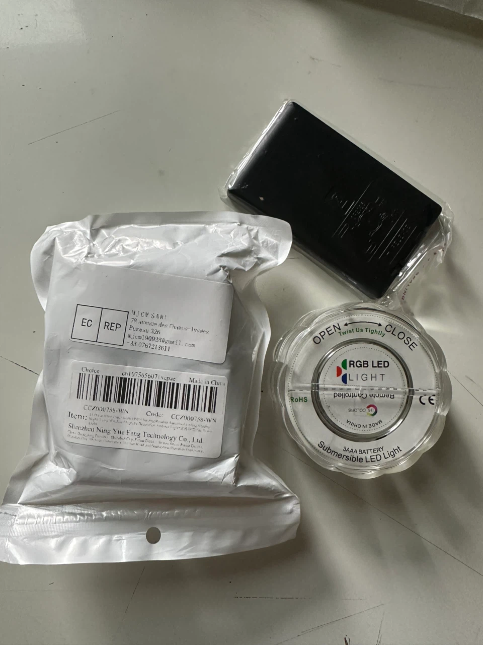 RGB LED Submersible Light with Remote - photo 2