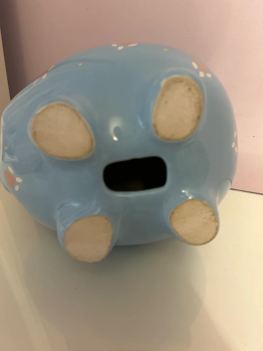 Blue Piggy Bank with Paw Prints - photo 2