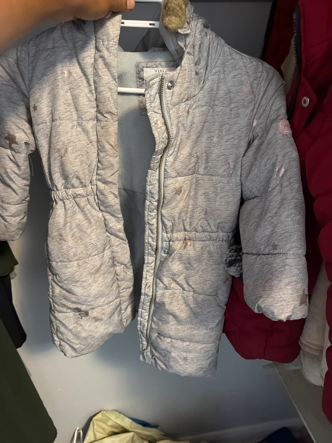 Baby Gap Puffer Jacket - Grey Stars - 5 Years