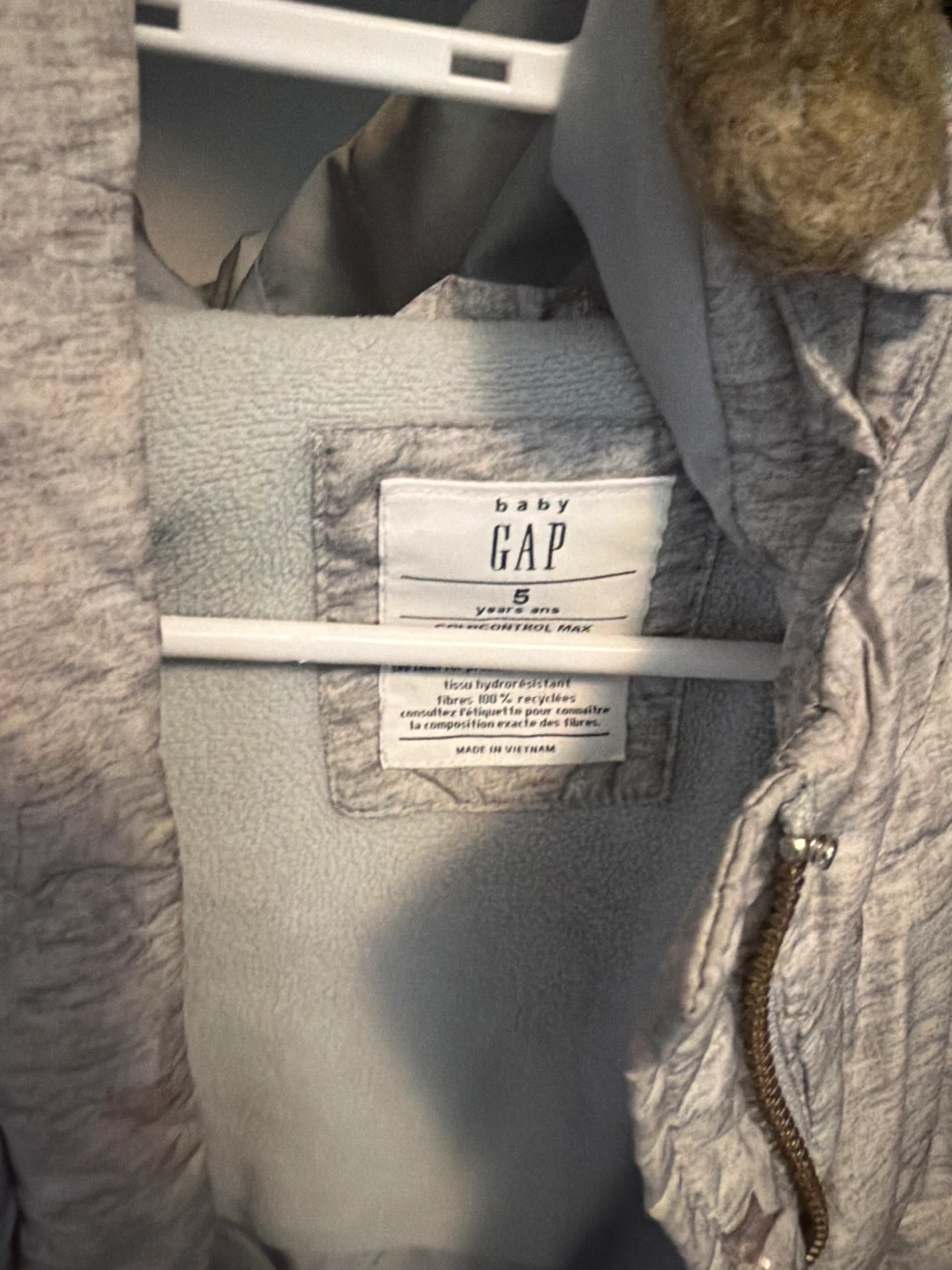 Baby Gap Puffer Jacket - Grey Stars - 5 Years - photo 3