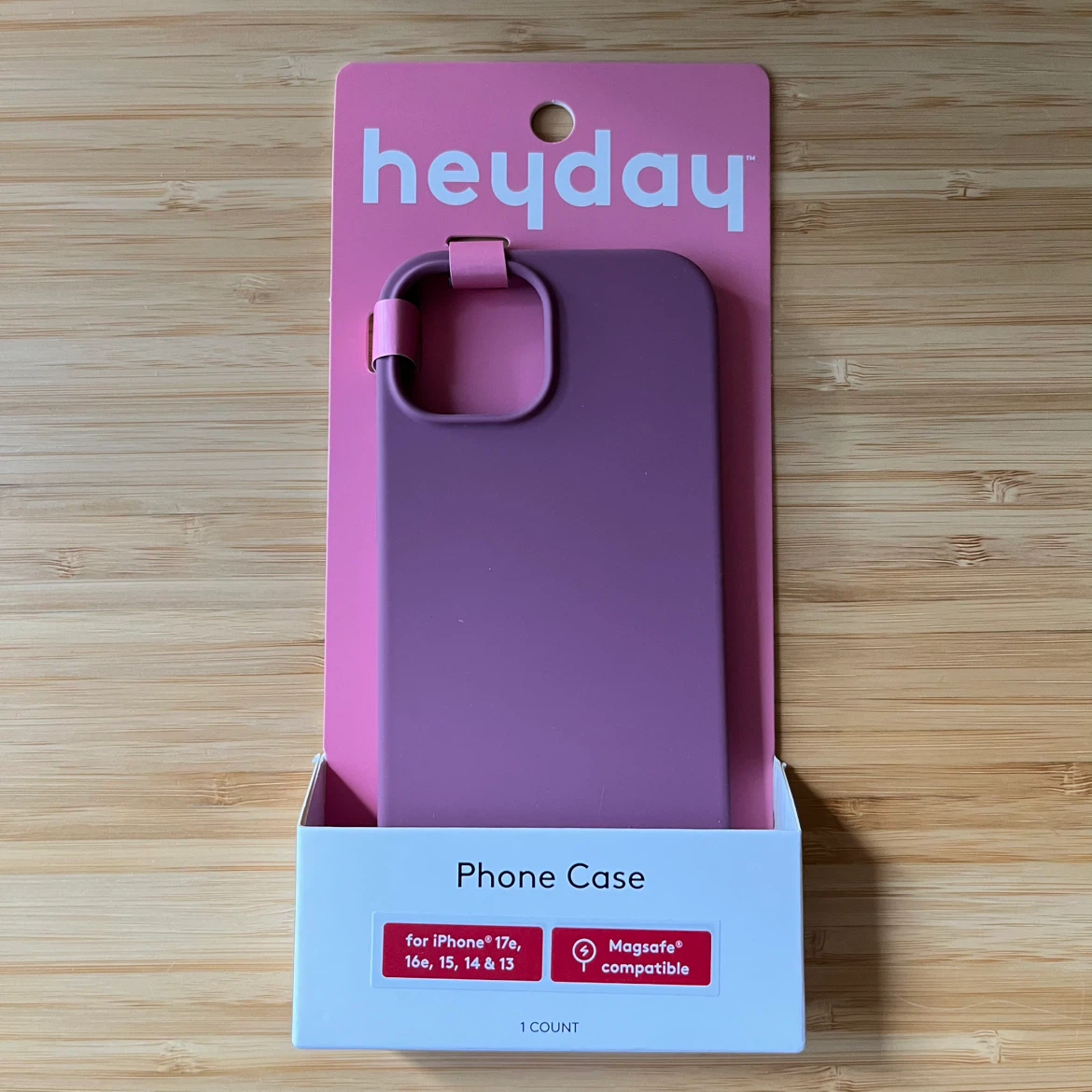 heyday iPhone 17e/16e/15/14/13 MagSafe Silicone Case Mocha Rose