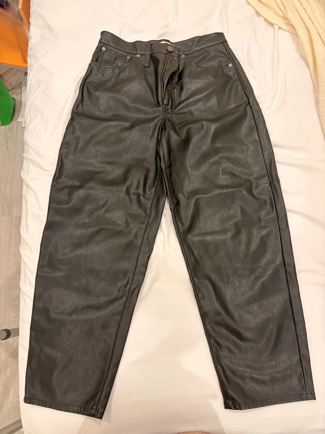Madewell Black Faux Leather Pants