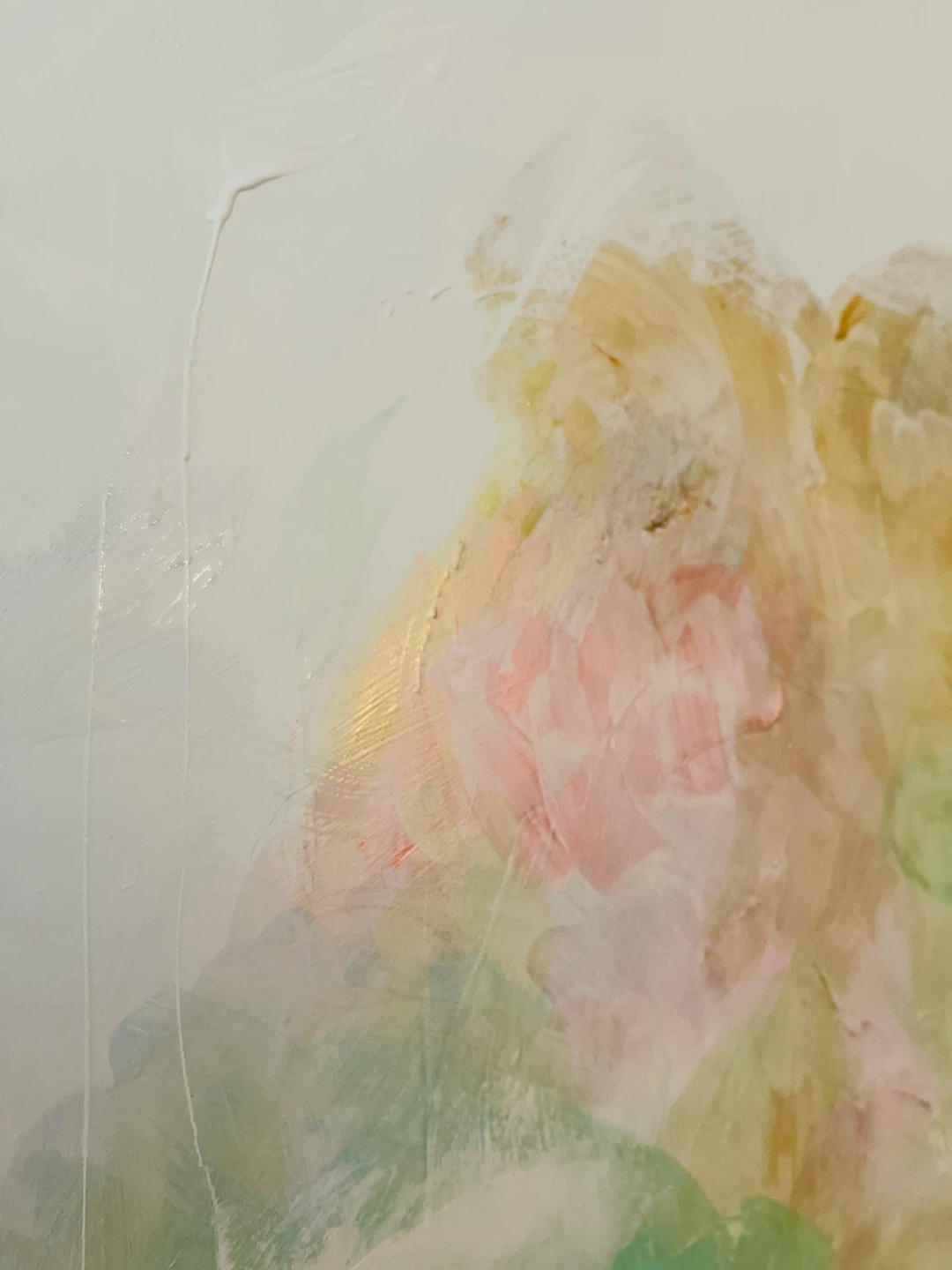 Large Abstract oil painting in pastel colours - photo 4