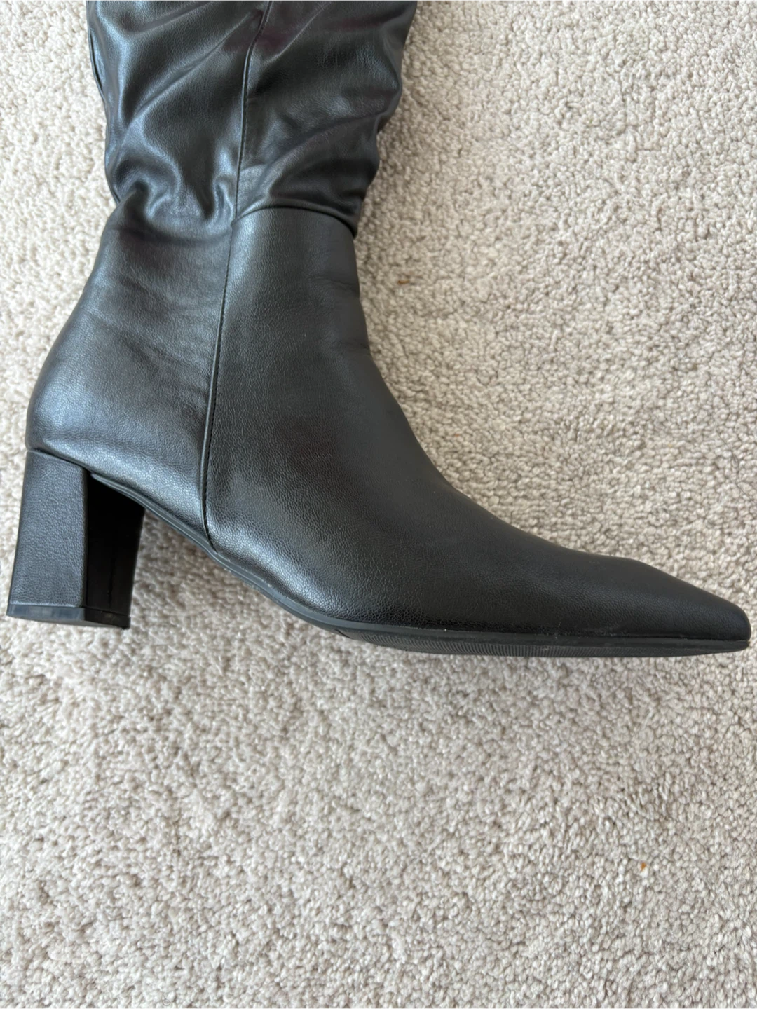 Black Knee-High faux leather Boots - photo 3