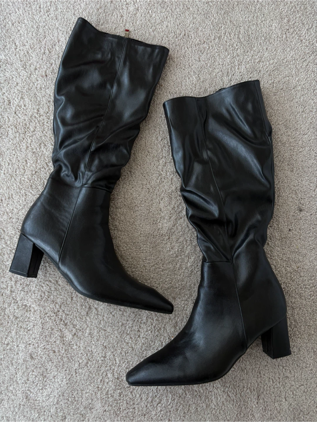 Black Knee-High faux leather Boots - photo 4