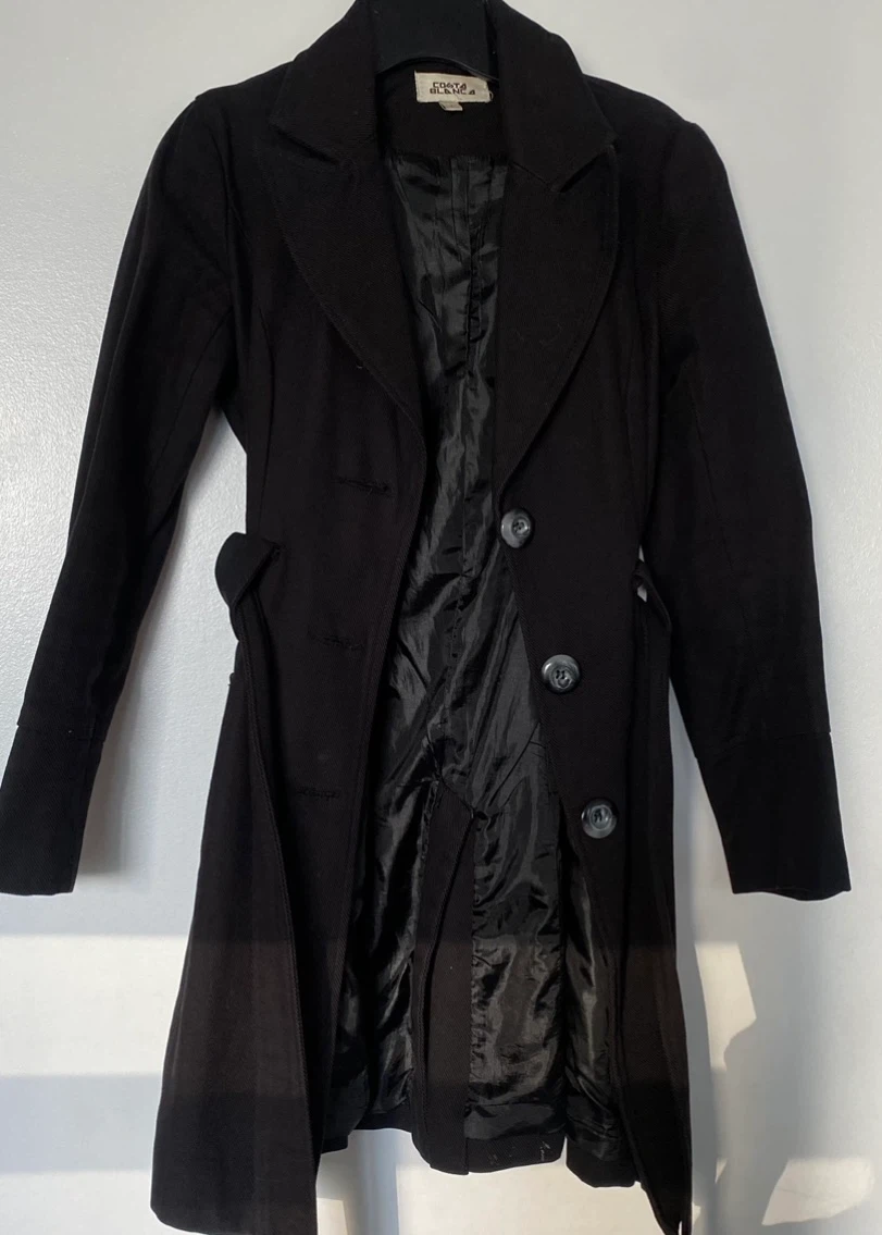 Costa Blanca Black Trench Coat