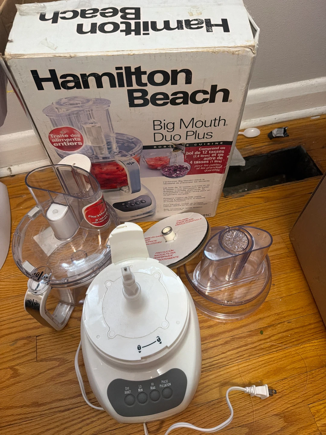 New Not working Hamilton Beach Big Mouth Duo Plus Food Processor