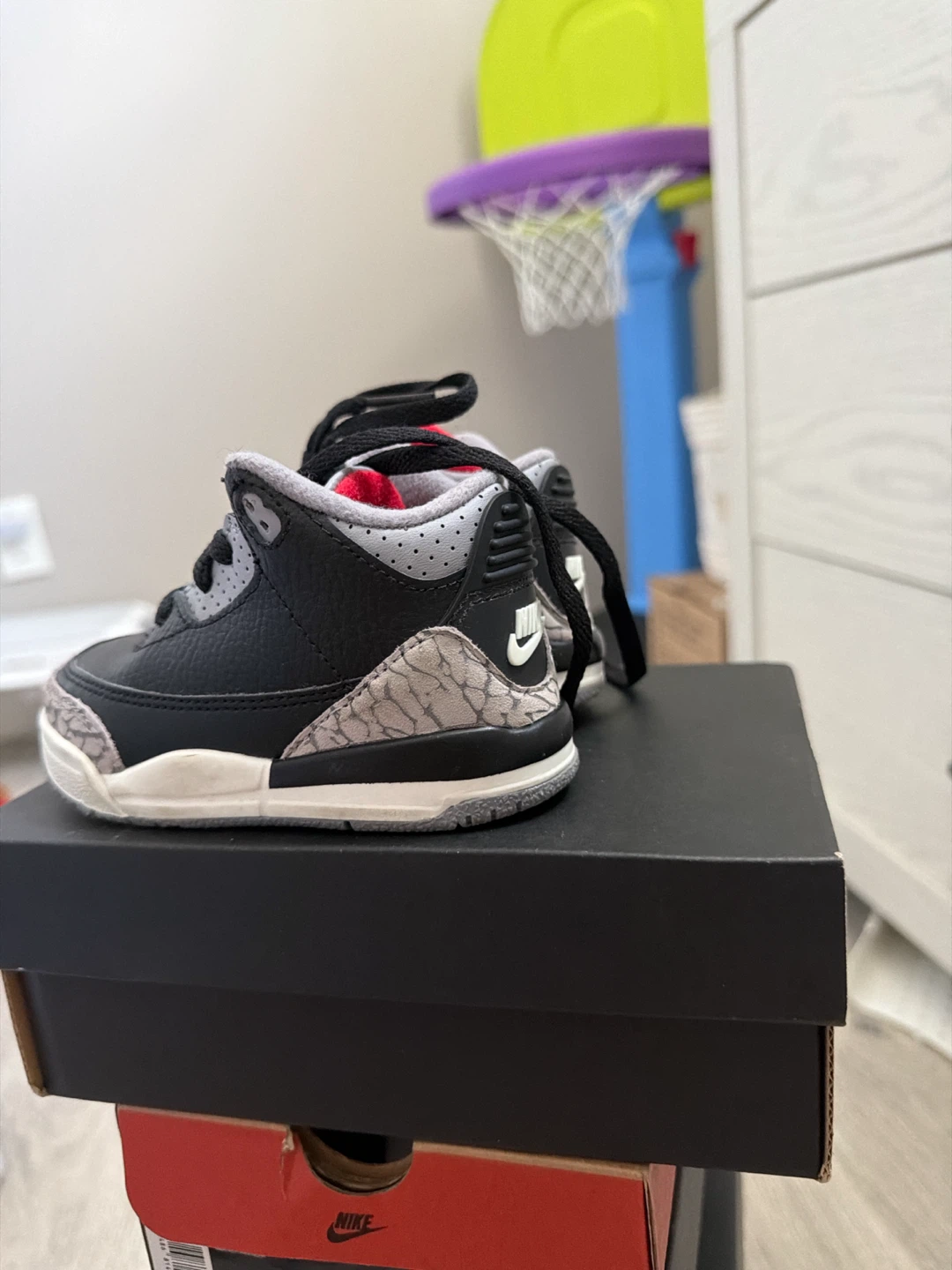 Toddler Jordan 3 "Black Cement" - Size 5C - photo 4