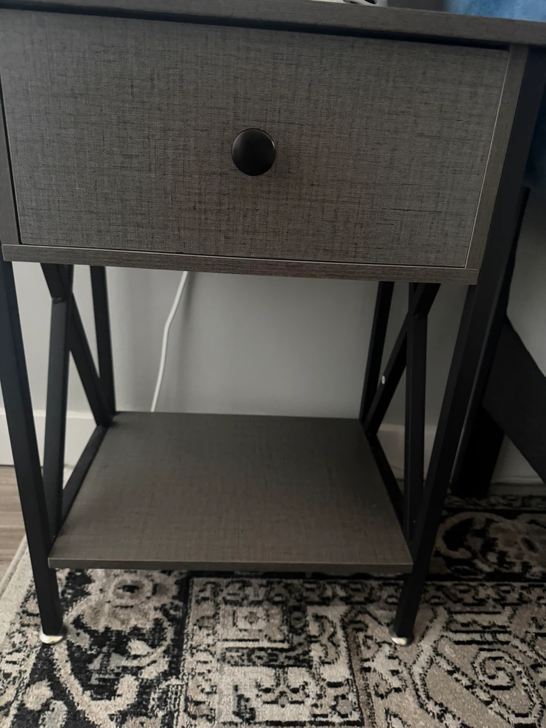Queen Upholstered Bed Frame and Two Nightstands - photo 5