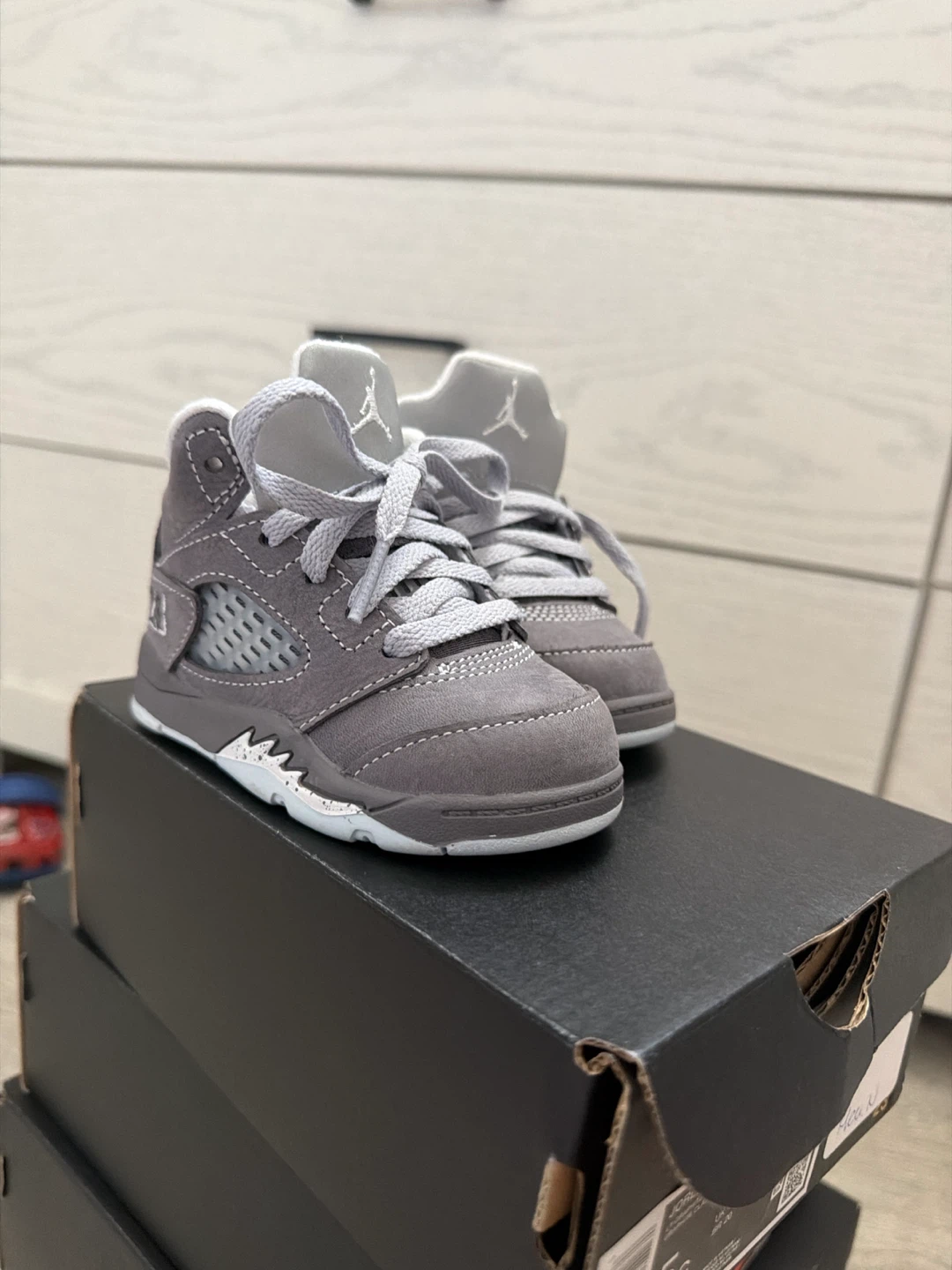 Jordan 5 Crib Shoes Grey Toddler Size 5C - photo 2