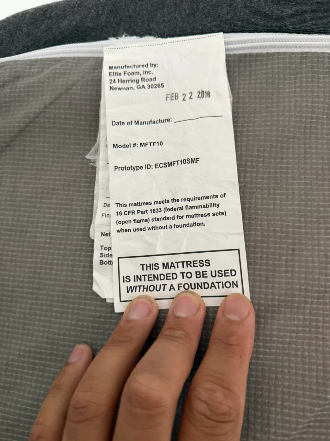 Elite Foam Mattress MFTF10 Twin XL