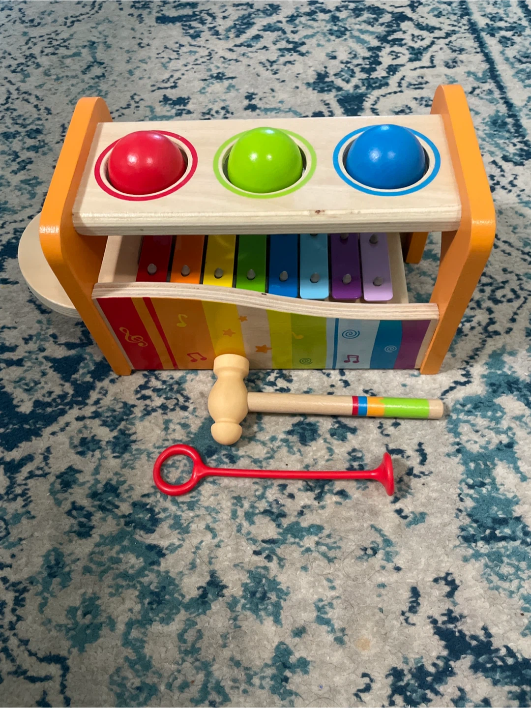 Hape xylophone, ball and hammer toy