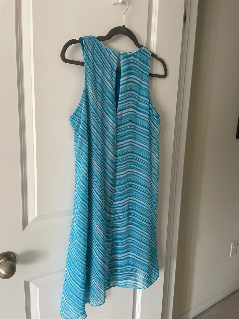 Calvin Klein Blue & White A Line Dress - Size 10 - photo 2