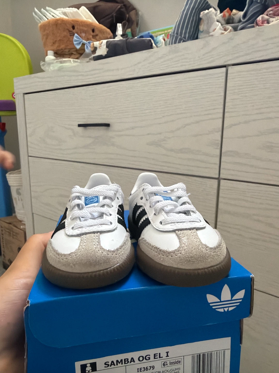 Adidas Samba OG EL I Toddler Shoes White Black