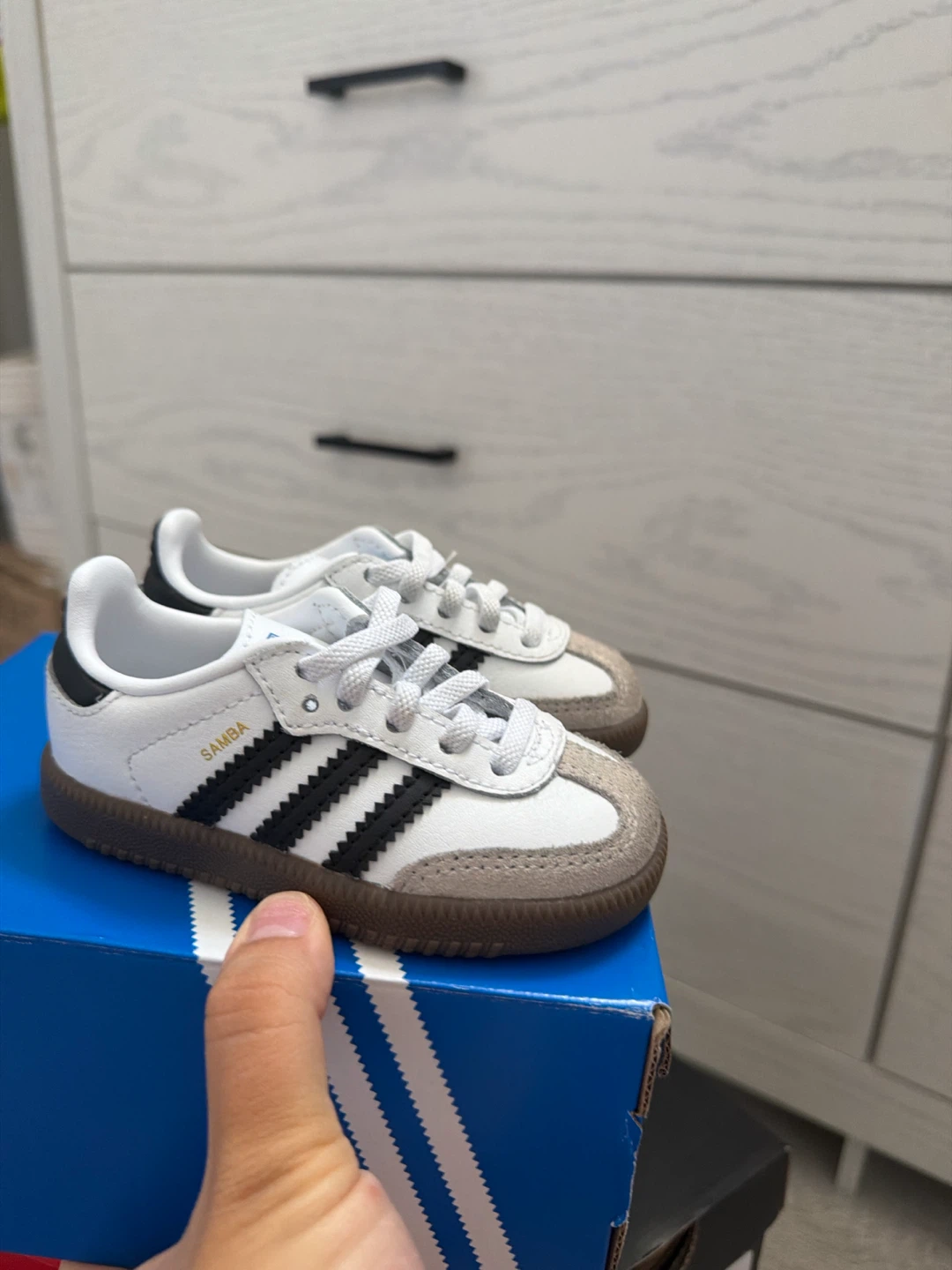 Adidas Samba OG EL I Toddler Shoes White Black - photo 2