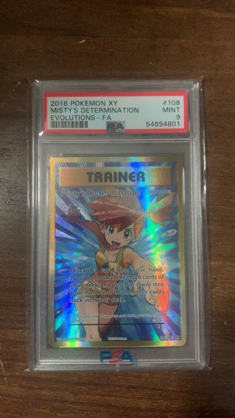 2016 Pokemon XY Misty's Determination Evolutions PSA 9 Mint Card