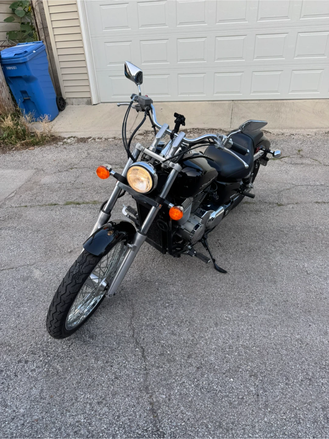 Black Honda Shadow Motorcycle - photo 3