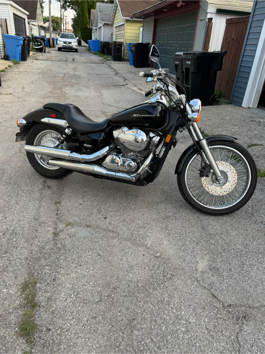 Black Honda Shadow Motorcycle - photo 4