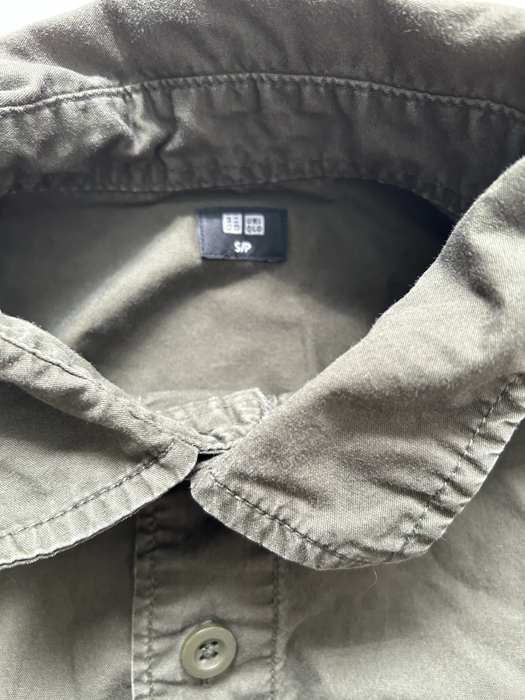 Uniqlo Green Button-Up Shirt
