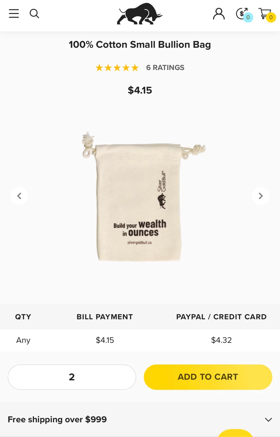 Cotton Small Bullion Bag - photo 4