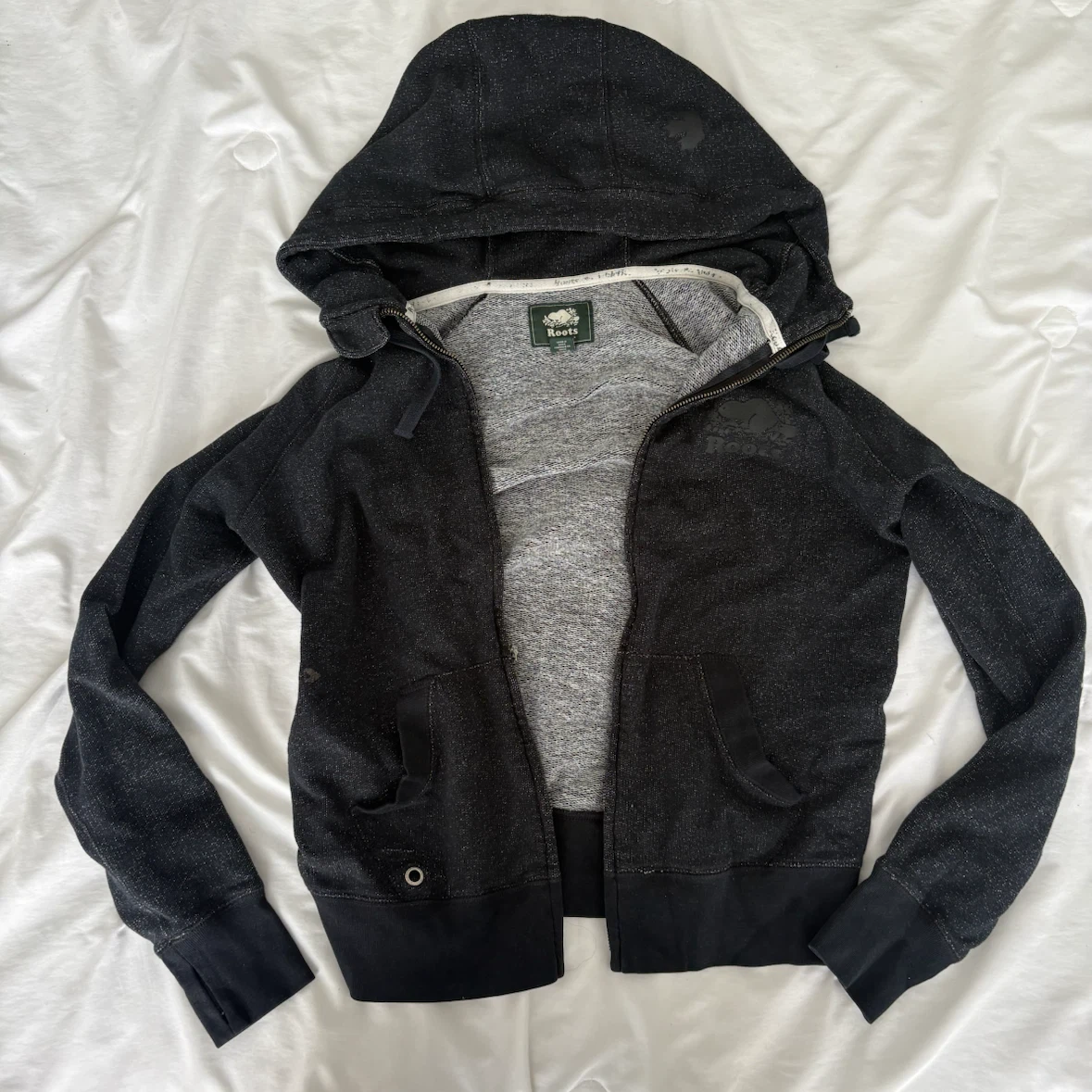Roots Kids Black Zip-Up Hoodie
