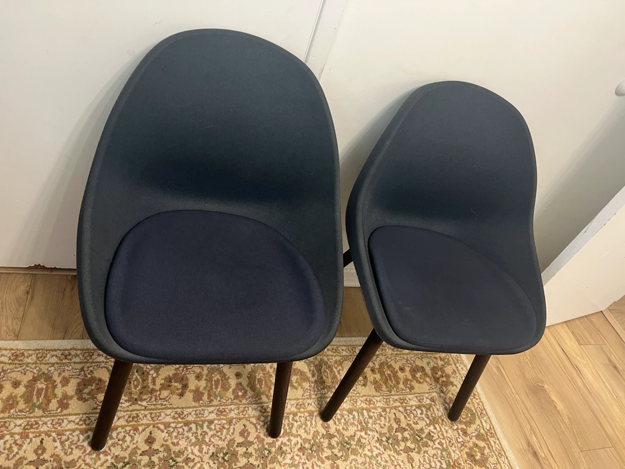 Set of 2 Dark Grey Accent Chairs