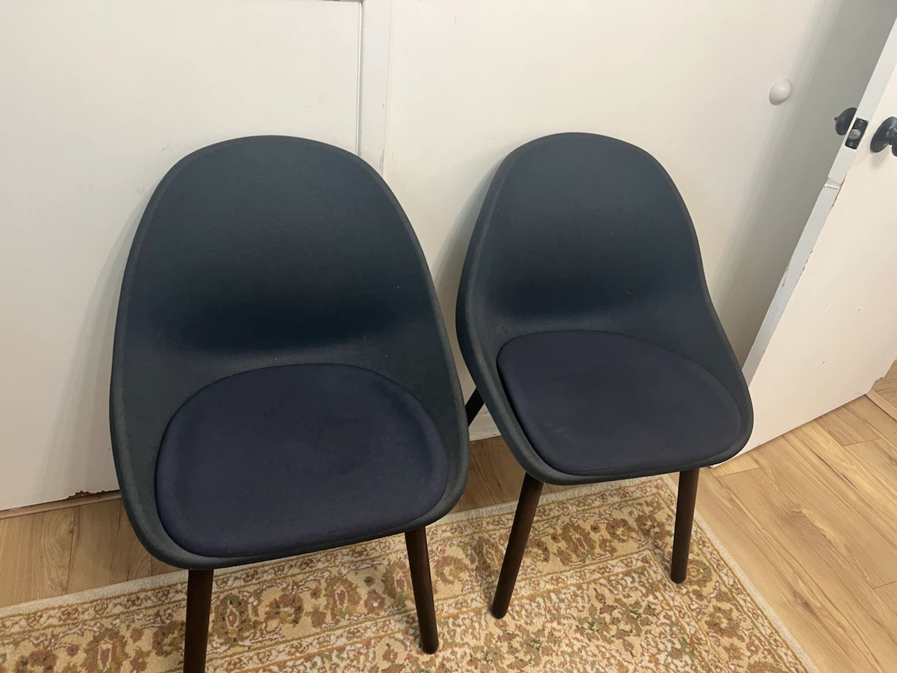Set of 2 Dark Grey Accent Chairs - photo 2