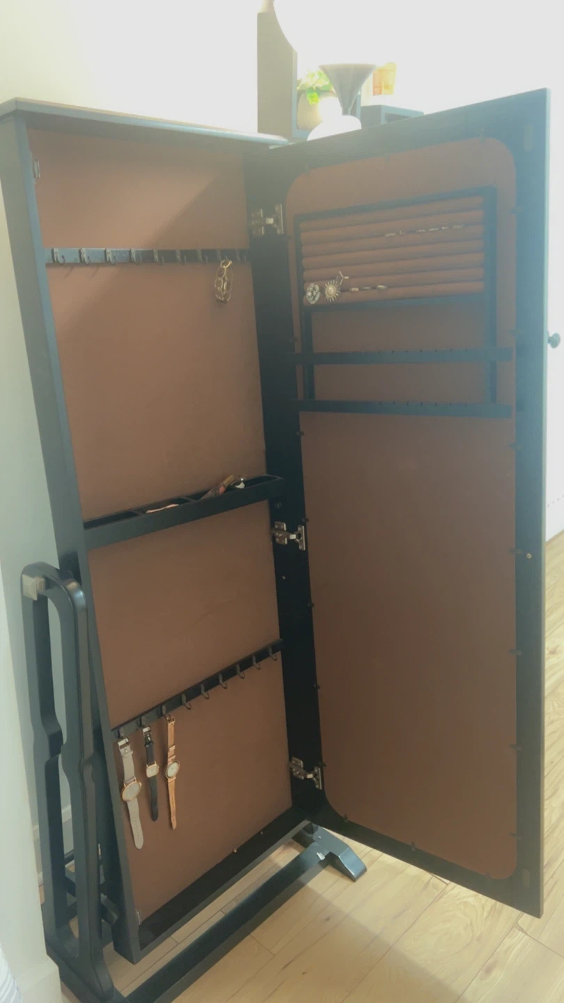 Standing Jewellery Armoire with Mirror - photo 4