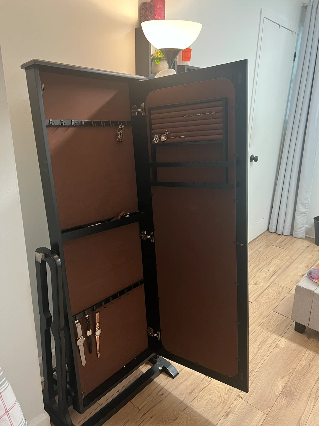 Standing Jewellery Armoire with Mirror - photo 5