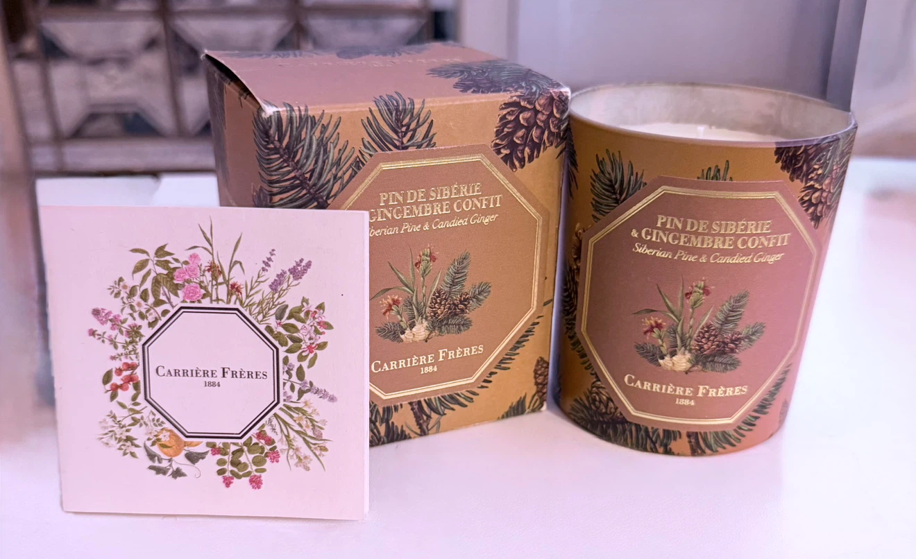 NEW: Carriére Frères Pine & Ginger Candle
